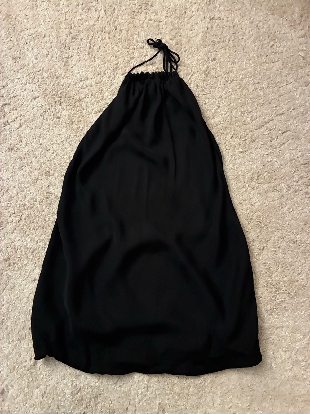 Nili Lotan Black 100% Silk Halter Top Made in New York L